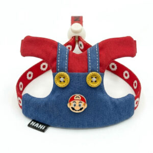 【造型款】可調式牽引胸背（立體馬力歐/紅）